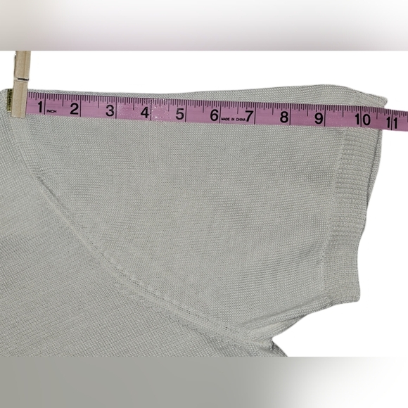 Alfred Dunner Wonens Vintage Pointelle Beaded High Neck Knit Sweater Top Sz M - Picture 11 of 13